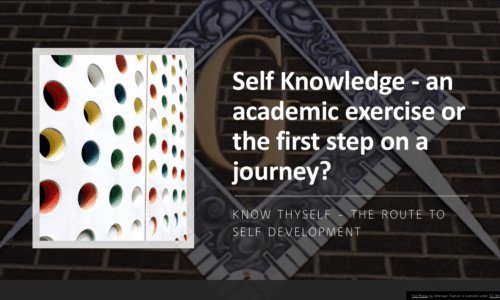 Masonic Self Improvement